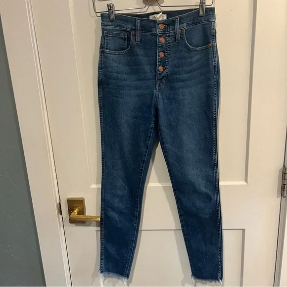Madewell High Rise Skinny Button Fly Jeans 28